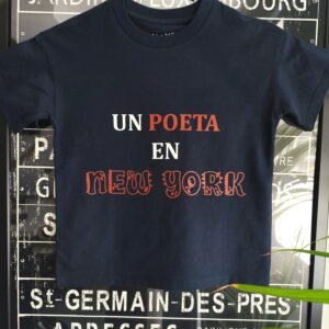 Camiseta niños 'Un poeta en NY' marino
