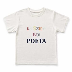 Camiseta niños Io sono un poeta blanco roto