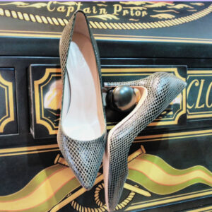 Stiletto Mujer Gris Clásico