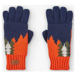 Guantes azul marino estampado