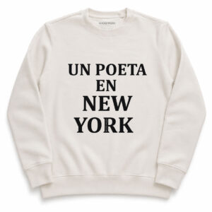 Sudadera 'Un poeta en NY' blanco roto