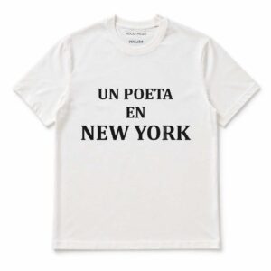 Camiseta 'Un poeta en NY' blanco roto