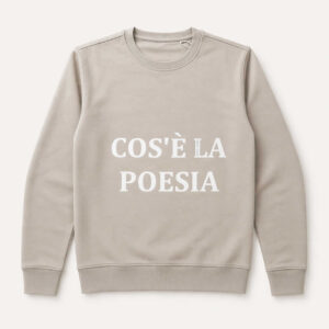 Sudadera 'Cos'è la poesia'' topo