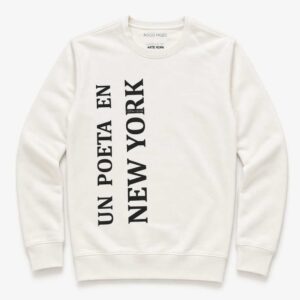 Sudadera 'Un poeta en NY' blanco roto